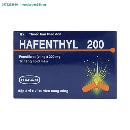 Thuốc Hafenthyl 200mg - Thuốc Có Tác Dụng Hạ Mỡ Máu Hiệu Quả