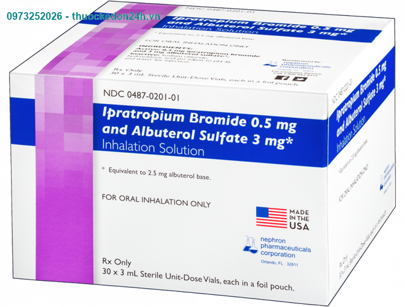 Ipratropium Bromide 0,5mg And Albuterol Sulfate 3mg | Thuockedon24h.vn