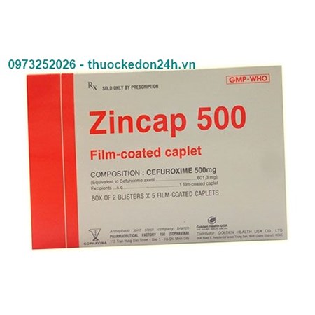 Thuốc Zincap 500 - Kháng sinh điều trị nhiễm khuẩn