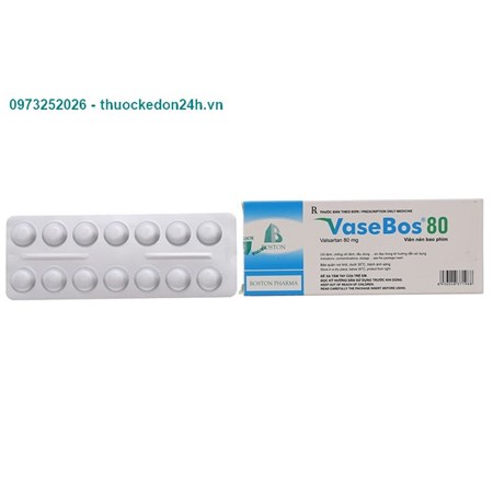 Thuốc Vasebos 80 - Điều trị tăng huyết áp 