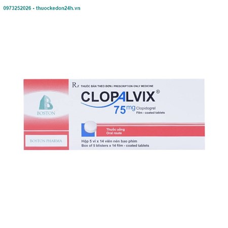Thuốc Clopalvix 75 -  Phòng ngừa xơ vữa động mạch