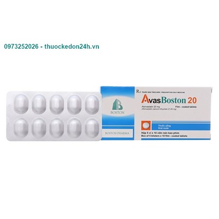 Thuốc Avasboston 20 - Điều trị rối loạn mỡ máu