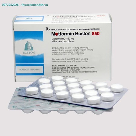 Thuốc Metformin Boston 850 - Thuốc đái tháo đường